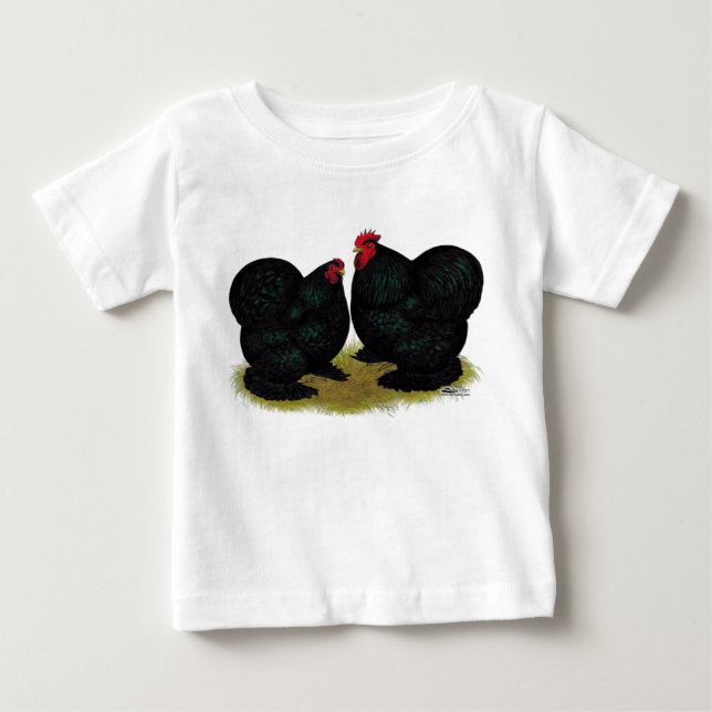 Camiseta De Bebé Cochins Black Bantam Pair (Anverso)