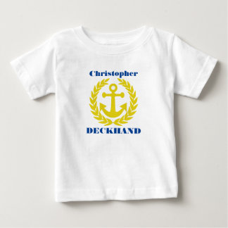 Camiseta De Bebé Cocina con nombre de barco y motivos de anclaje