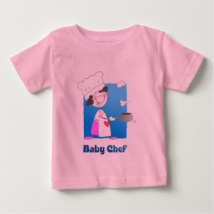 Camiseta De Bebé Cocinero lindo del bebé del dibujo animado