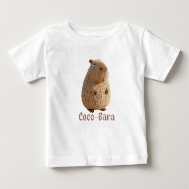 Camiseta De Bebé Coco-Bara Vibes. Núcleo de los capibara: Cocoteros (Anverso)