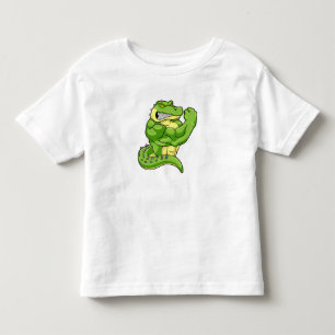 Camiseta De Bebé Cocodrilo como constructor de cuerpos y grandes mú