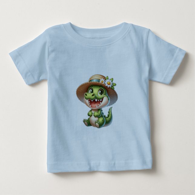 Camiseta De Bebé Cocodrilo de bebé lindo (Anverso)