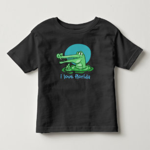 Camiseta De Bebé cocodrilo gracioso que amo a florida personalizado