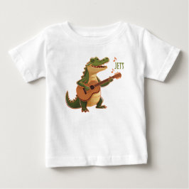 Camiseta De Bebé Cocodrilo Rockero con Guitarra – Divertido Animal 