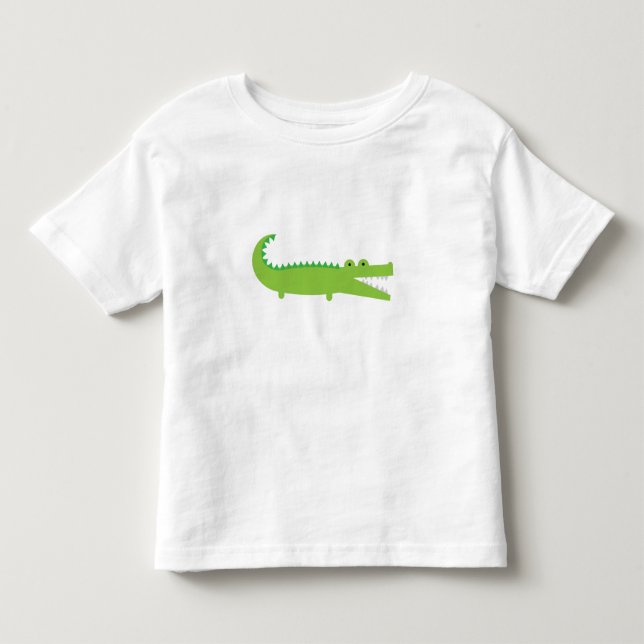 Camiseta De Bebé Cocodrilo verde (Anverso)
