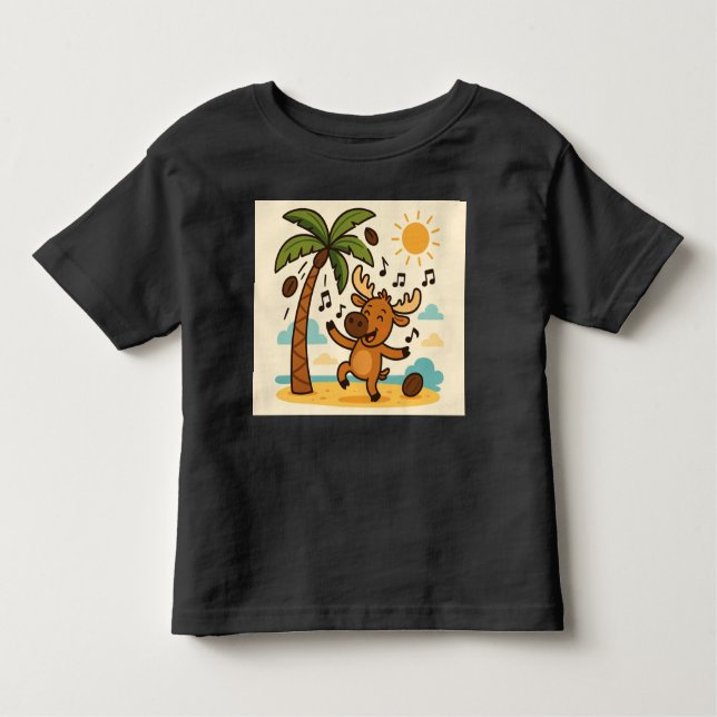 Camiseta De Bebé Coconut Commotion – Dance Party Summer Tee for Kid (Anverso)