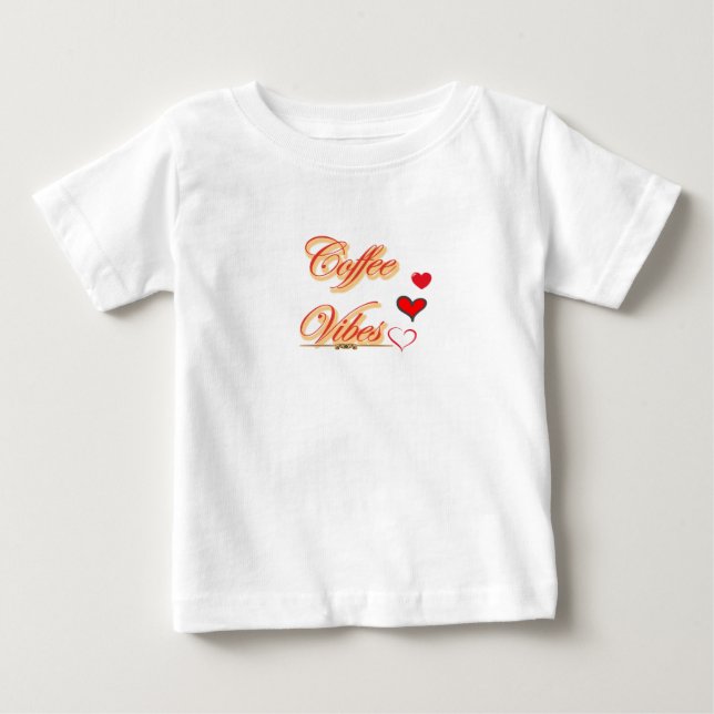 Camiseta De Bebé "Coffee Vibes: Tranquilidad textual" (Anverso)