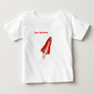 Camiseta De Bebé cohete rojo