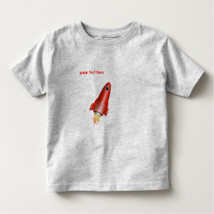 Camiseta De Bebé cohete rojo