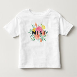 Camiseta De Bebé Coincidencia MINI floral acuarela de bonito