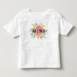 Camiseta De Bebé Coincidencia MINI floral acuarela de bonito