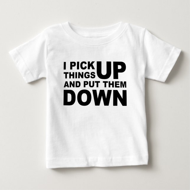 Camiseta De Bebé Cojo cosas y las pongo trago (Anverso)