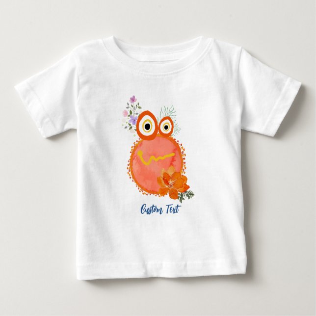 Camiseta De Bebé Colección de pequeños chicos lindos de naranja con (Anverso)