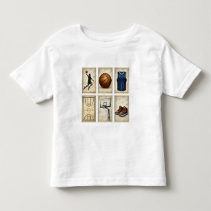 Camiseta De Bebé Colección de Sellos Deportivos de Baloncesto Vinta