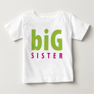 Camiseta De Bebé COLECCIÓN DE SIBLINGS - hermana mayor {lime}