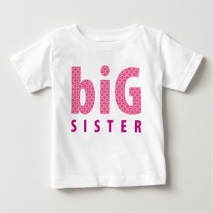 Camiseta De Bebé COLECCIÓN DE SIBLINGS - hermana mayor {rosa}