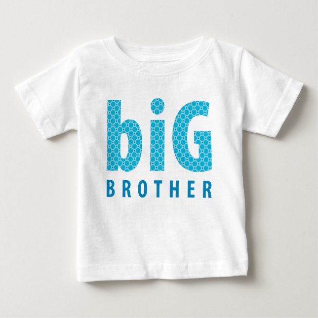 Camiseta De Bebé COLECCIÓN DE SIBLINGS - hermano mayor {blue} (Anverso)