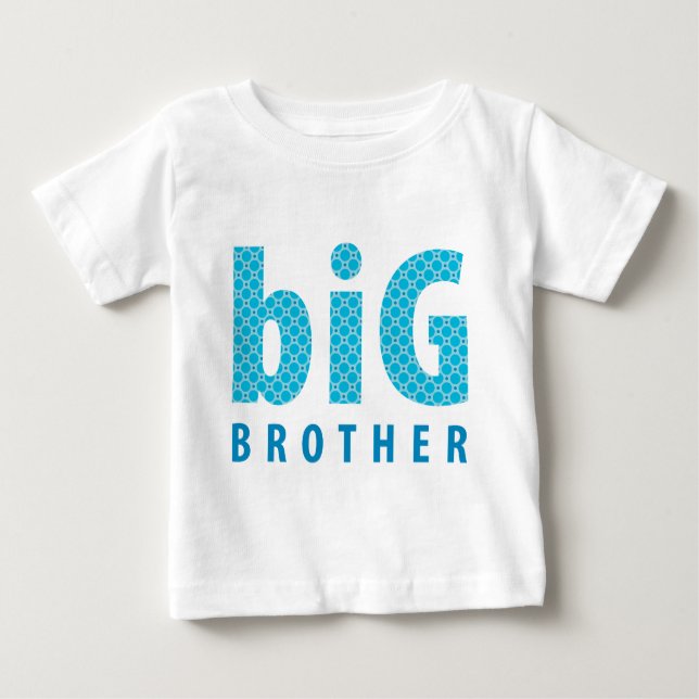 Camiseta De Bebé COLECCIÓN DE SIBLINGS - hermano mayor {blue} (Anverso)