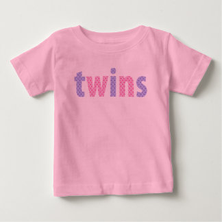 Camiseta De Bebé COLECCIÓN DE TWINS - chicas {violeta + rosa}