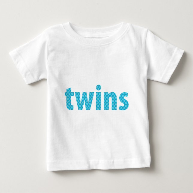 Camiseta De Bebé COLECCIÓN DE TWINS - niños {aqua} (Anverso)