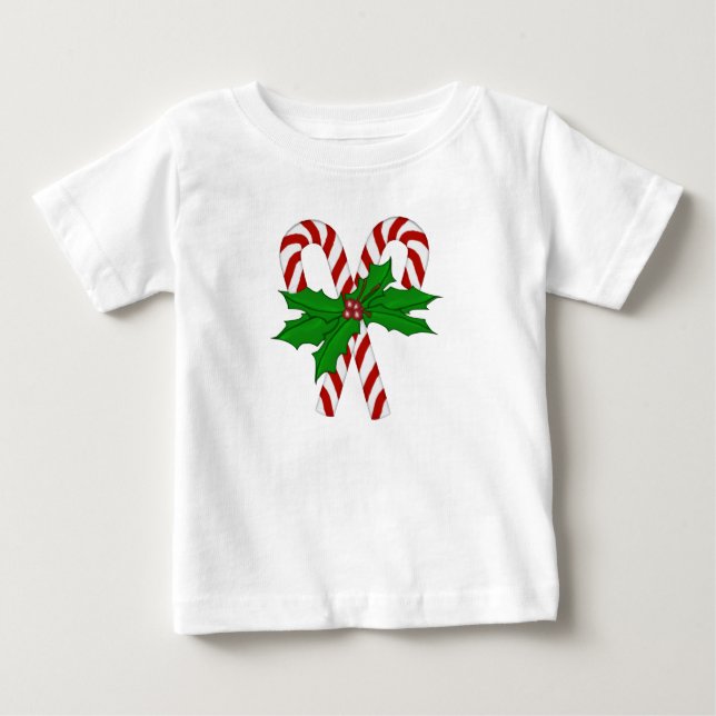 Camiseta De Bebé Colección del bastón de caramelo (Anverso)