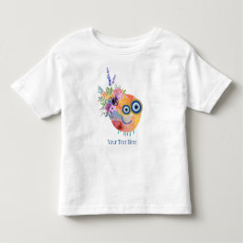 Camiseta De Bebé Colección Floral Lindo de Pequeños Personalizable