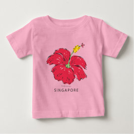 CAMISETA DE BEBÉ COLECCIÓN HIBISCUS DE SINGAPUR