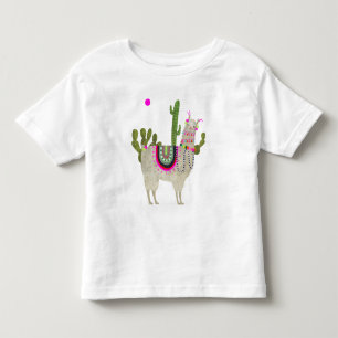 Camiseta De Bebé Colección Llamarama  Llamas cortas
