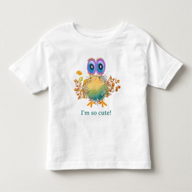 Camiseta De Bebé Colección Planet Cute de pequeños Personalizable (Anverso)