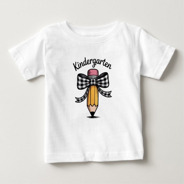 Camiseta De Bebé Colegio de maestros de guardería Coquette Pencil B (Anverso)