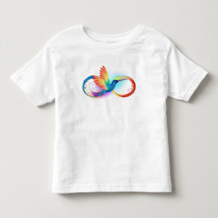 Camiseta De Bebé Colibrí arcoiris con símbolo Infinity