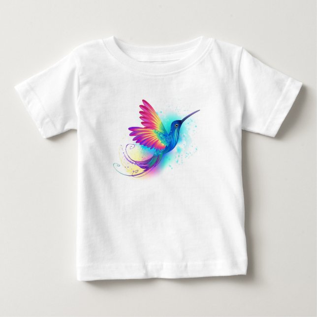 Camiseta De Bebé Colibrí arcoiris exótica (Anverso)