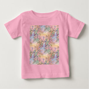 Camiseta De Bebé Colibríes Hibisco Cascada Alegre 