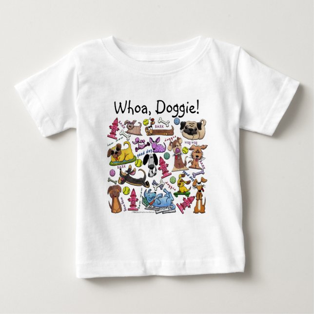 Camiseta De Bebé Collage con temas de perro (Anverso)