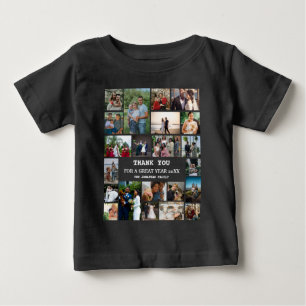 Camiseta De Bebé Collage de fotos Personalizado De Fin De Año Famil