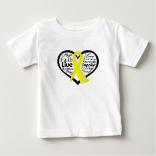 Camiseta De Bebé Collage de la cinta del corazón de la prevención