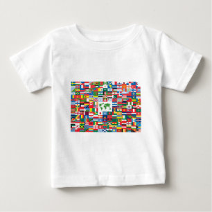 Camiseta De Bebé Collage de las banderas de país de todas partes