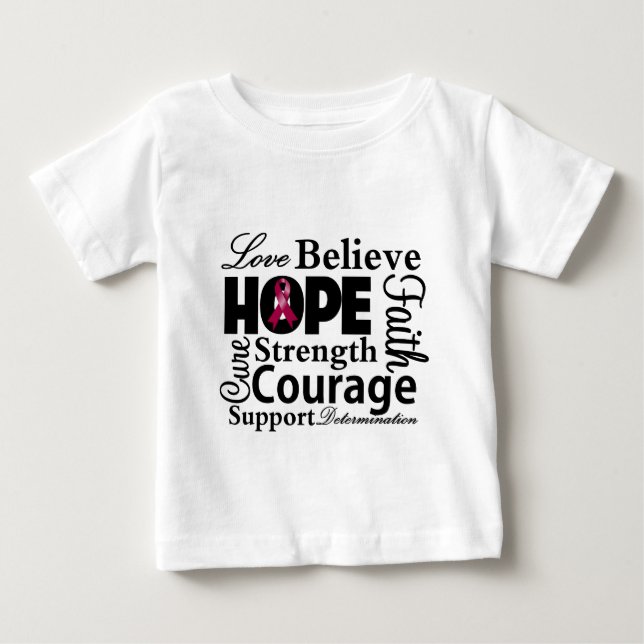 Camiseta De Bebé Collage de mieloma múltiple de esperanza (Anverso)