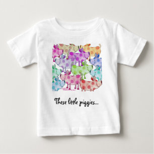 Camiseta De Bebé Collage de Piggy