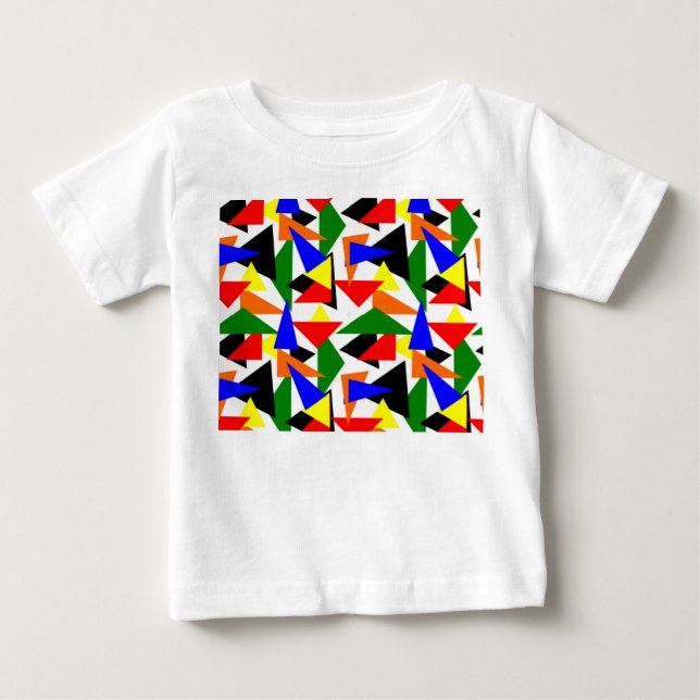 Camiseta De Bebé Collage triangular (Anverso)
