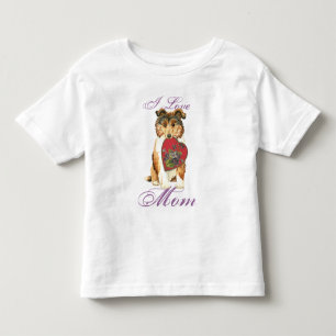 Camiseta De Bebé Collie Heart Mom