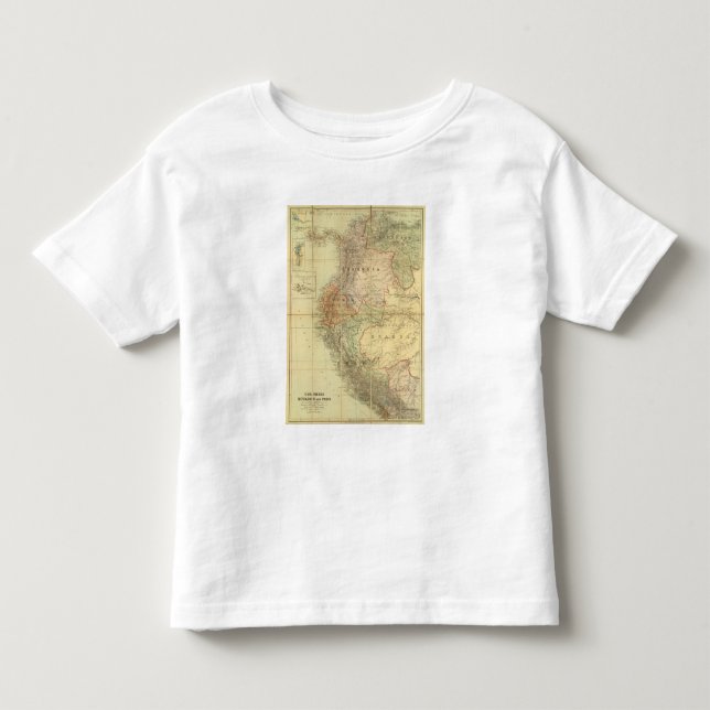 Camiseta De Bebé Colombia, Ecuador, Perú, Panamá 3 (Anverso)