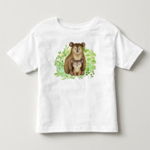 CAMISETA DE BEBÉ COLOR DE AGUA CUBIERTO OSO MARRÓN DE MAMA Y CUBS