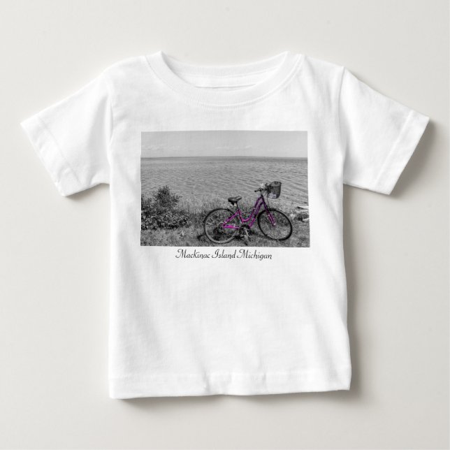 Camiseta De Bebé Color selectivo de la bicicleta de la isla de Mack (Anverso)