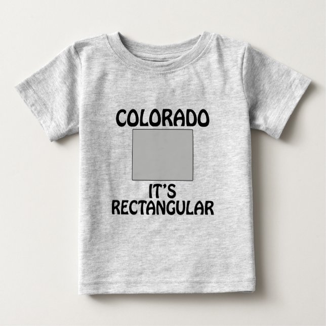 Camiseta De Bebé Colorado - Es Rectangular (Anverso)