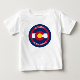 Camiseta De Bebé Colorado la bandera personalizada estado