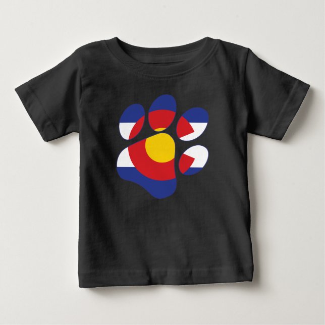 Camiseta De Bebé Colorado Paws (Anverso)