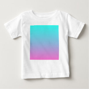 Camiseta De Bebé colores abstractos de sirena gris rosa turquesa