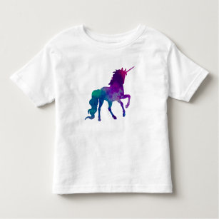 Camiseta De Bebé Colores de cielo galaxy unicornio de azul y púrpur