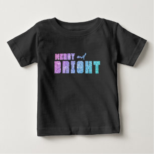 Camiseta De Bebé Colores de Unicornio Alegres y Brillantes